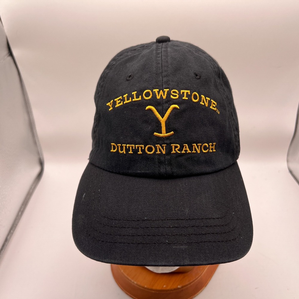 Yellowstone Dutton Ranch Baseball Cap Black Embroidered Adjustable Dad Hat Logo